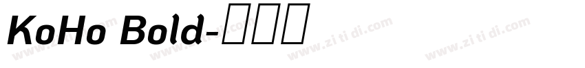 KoHo Bold字体转换